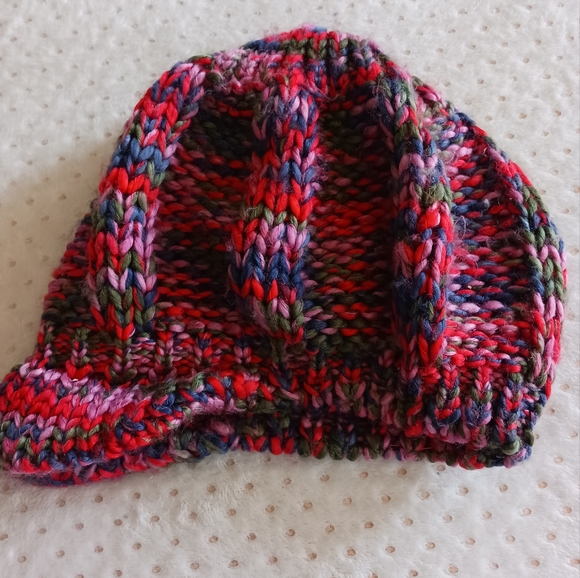 Beautiful 90's vintage multicolored Slouchy beanie hat cap - Picture 5 of 13